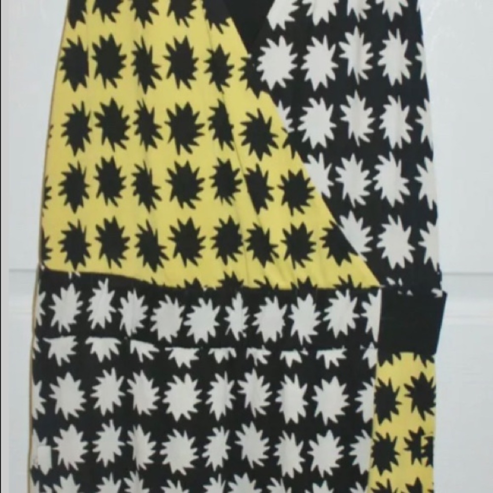 Diane Von Furstenberg Black Yellow Moriko Dress 4